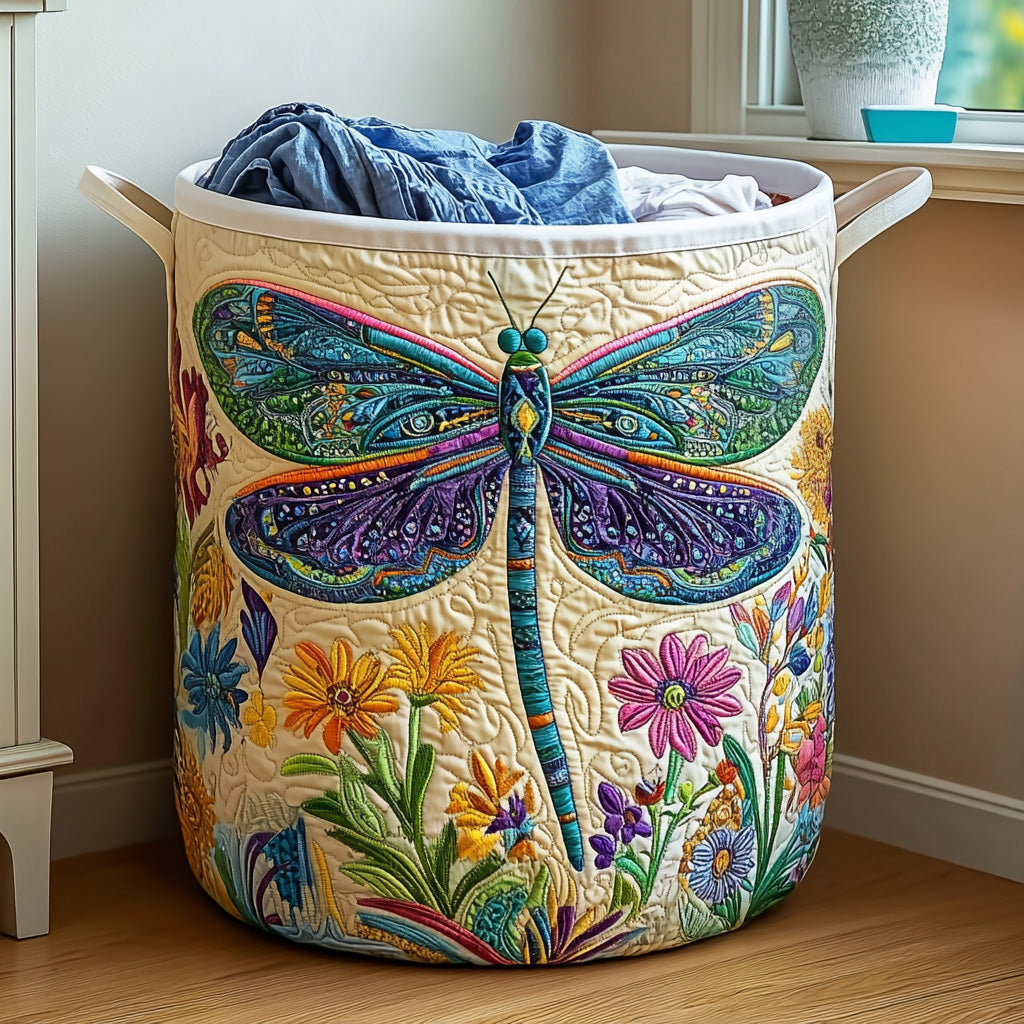 Wild Serenity Quilted Laundry Basket Summer Merch Vibes