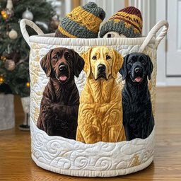 Golden Trio Quilted Laundry Basket Mother�s Day Merch Gift