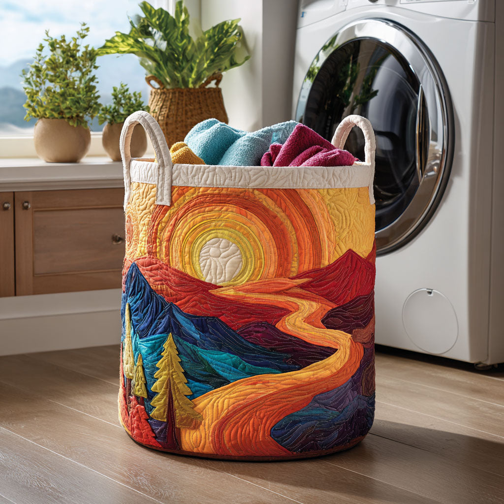 Solar Rush Quilted Laundry Basket Merch For Mom