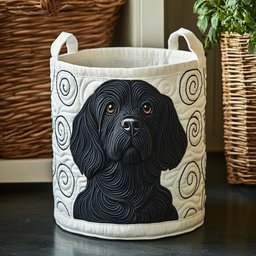Swirl Spaniel Quilted Laundry Basket Holiday Gift For Laundry Lovers