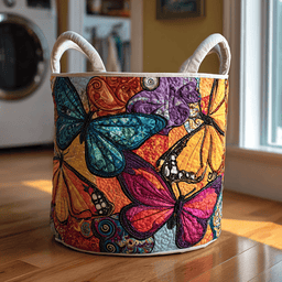 Meadow Wing Quilted Laundry Basket Merch For Her