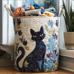 Purrmaid Quilted Laundry Basket New Year Merch Gift