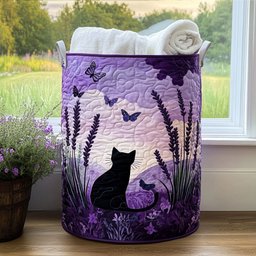 Midnight Meadow Quilted Laundry Basket Valentine�s Day Merch Gift