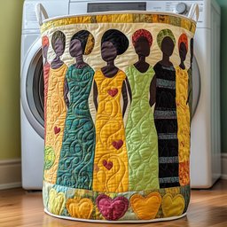 Melanin Quilted Laundry Basket Father�s Day Merch Gift