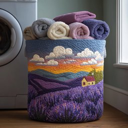 Violet Valley Quilted Laundry Basket Birthday Merch Gift