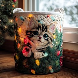 Twinkle Eyes Quilted Laundry Basket Creative Gift For Family