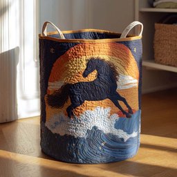 Sun Warrior Quilted Laundry Basket Perfect Gift For College Dorm