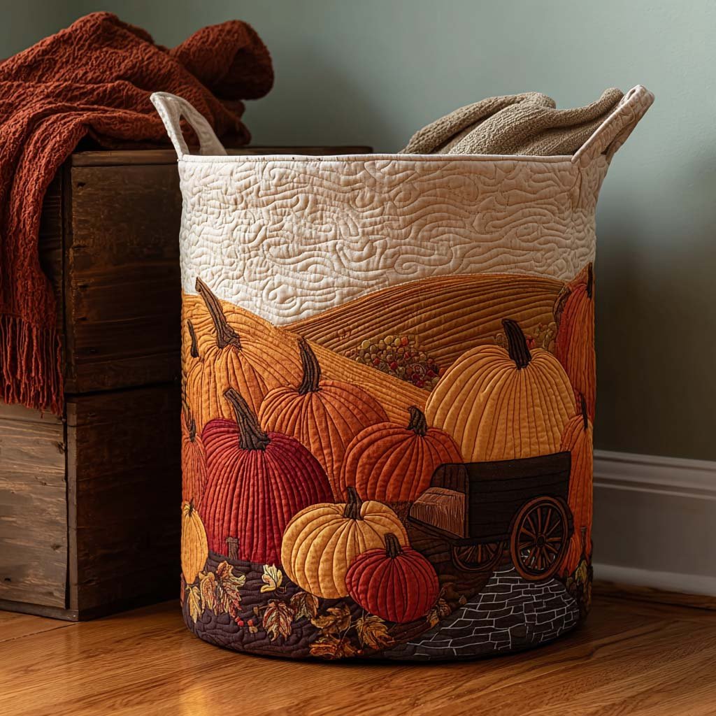 Patchwork Crate Quilted Laundry Basket Thoughtful Housewarming Gift