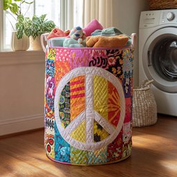 Radiant Harmony Quilted Laundry Basket Unique Gift For Laundry Lovers