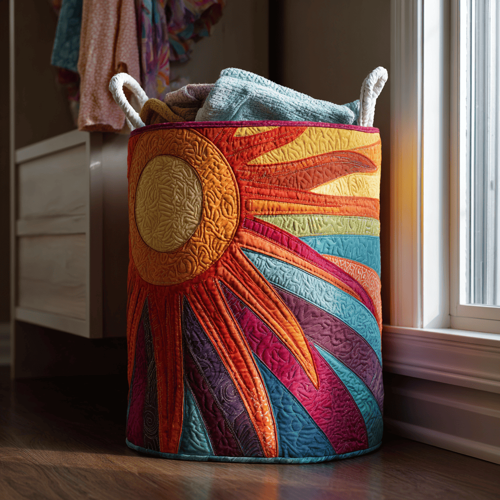 Golden Rise Quilted Laundry Basket Ideal Present For Newlyweds
