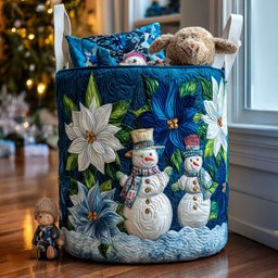 Happy Flakes Quilted Laundry Basket Merch For Dad