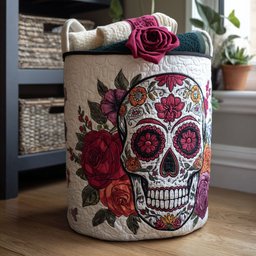 Painted Remembrance Quilted Laundry Basket Everyday Merch Choice