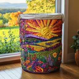 Golden Dawn Quilted Laundry Basket Merch For Mom