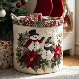 Merry Buttons Quilted Laundry Basket Halloween Merch Gift