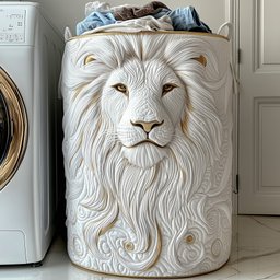 Majesty Lion Quilted Laundry Basket Gftonl6315 Halloween Merch Gift