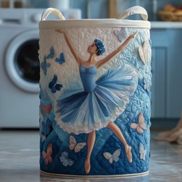 Graceful Ballerina Quilted Laundry Basket Must-Have Home Essential