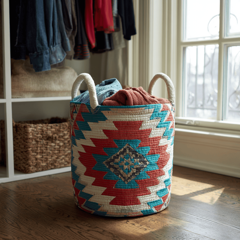 River Flame Quilted Laundry Basket Gift Idea For Busy Families