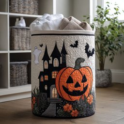 Spooky Patch Quilted Laundry Basket Graduation Merch Gift