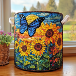 Sunset Flutter Quilted Laundry Basket Fall Merch Pick