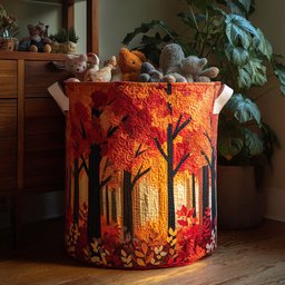 Timber Trail Quilted Laundry Basket Holiday Merch Gift