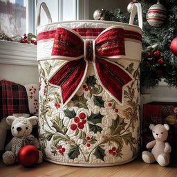 Warm Noel Quilted Laundry Basket Mother�s Day Merch Gift