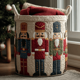 Nutcracker Joy Quilted Laundry Basket Anniversary Merch Gift Birthday Merch Gift