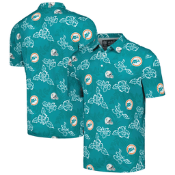 Reyn Spooner Miami Dolphins Merch Aqua Throwback Pua Performance Polo Shirt Gift For Dad_