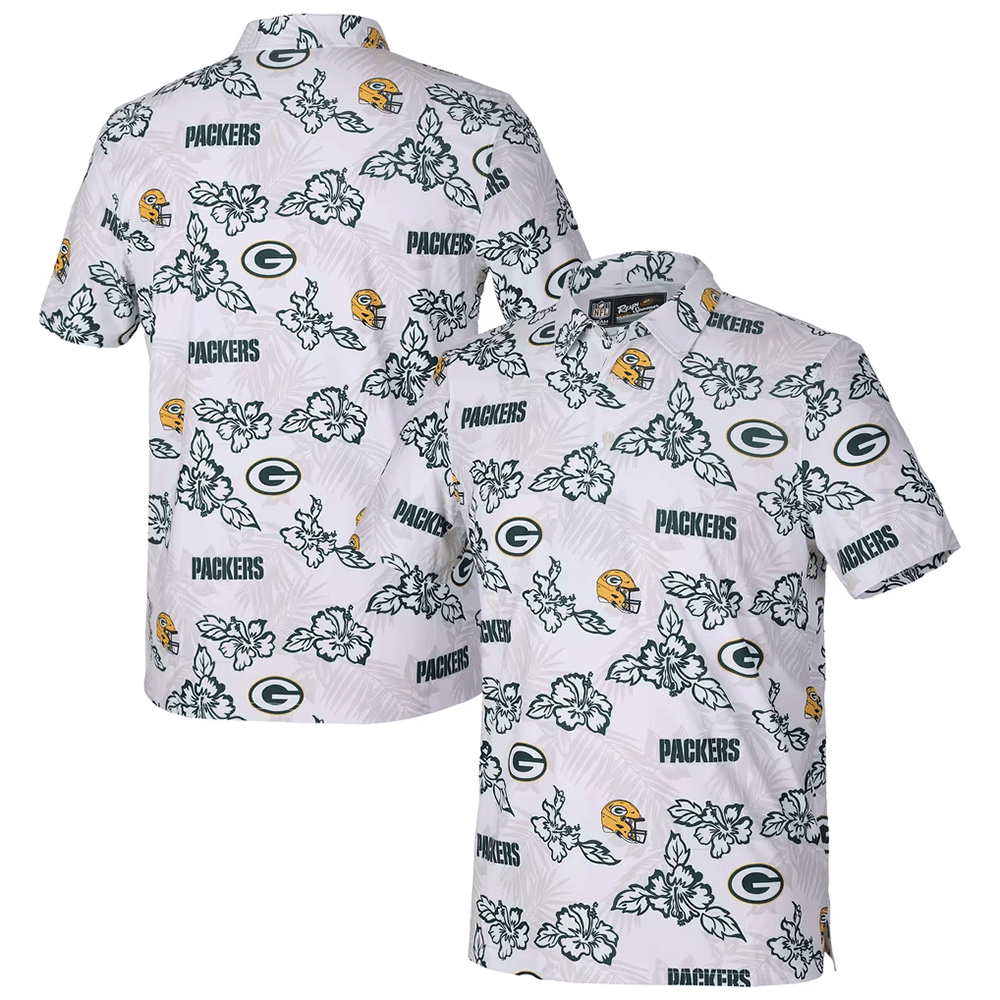 Reyn Spooner Green Bay Packers Merch White Pua Performance Game Day Polo Shirt Best Gift Ideas_