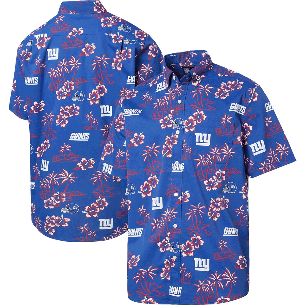 Reyn Spooner New York Giants Merch Hawaiian Shirt Royal Kekai Aloha Shirt Best Gift_