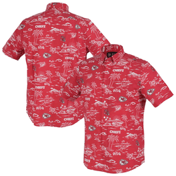 Reyn Spooner Kansas City Chiefs Merch Hawaiian Shirt Kekai Performance Aloha Shirt Chiefs Football Fans Gift