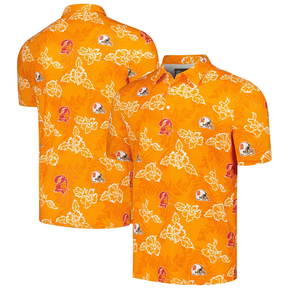 Reyn Spooner Tampa Bay Buccaneers Merch  Orange Throwback Pua Performance Polo Shirt Sport Gift Ideas_