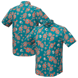 Reyn Spooner Miami Dolphins Merch Hawaiian Shirt Aqua Kekai Performance Aloha Shirt Gift For Son_