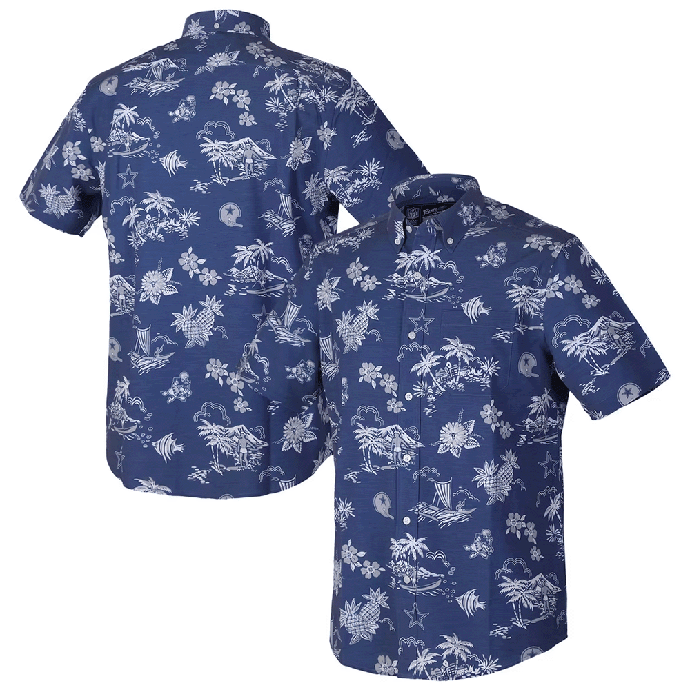 Reyn Spooner Dallas Cowboys Merch Hawaiian Shirt Throwback Kekai Performance Aloha Shirt Gift Ideas_