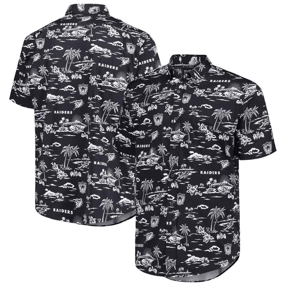 Reyn Spooner Las Vegas Raiders Merch Hawaiian Shirt Throwback Kekai Aloha Shirt Gift Ideas