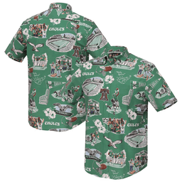 Reyn Spooner Philadelphia Eagles Merch Hawaiian Shirt Kelly Green Scenic Aloha Shirt Best Gift_