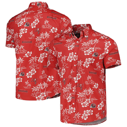 Reyn Spooner Tampa Bay Buccaneers Merch Hawaiian Shirt Red Kekai Aloha Shirt Fans Gift Ideas
