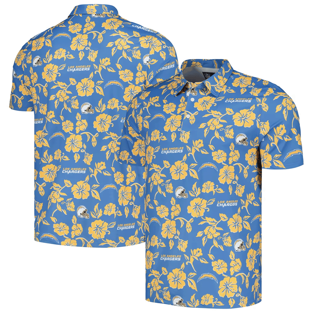 Reyn Spooner Los Angeles Chargers Merch Powder Blue Pua Performance Polo Shirt Gift For Dad