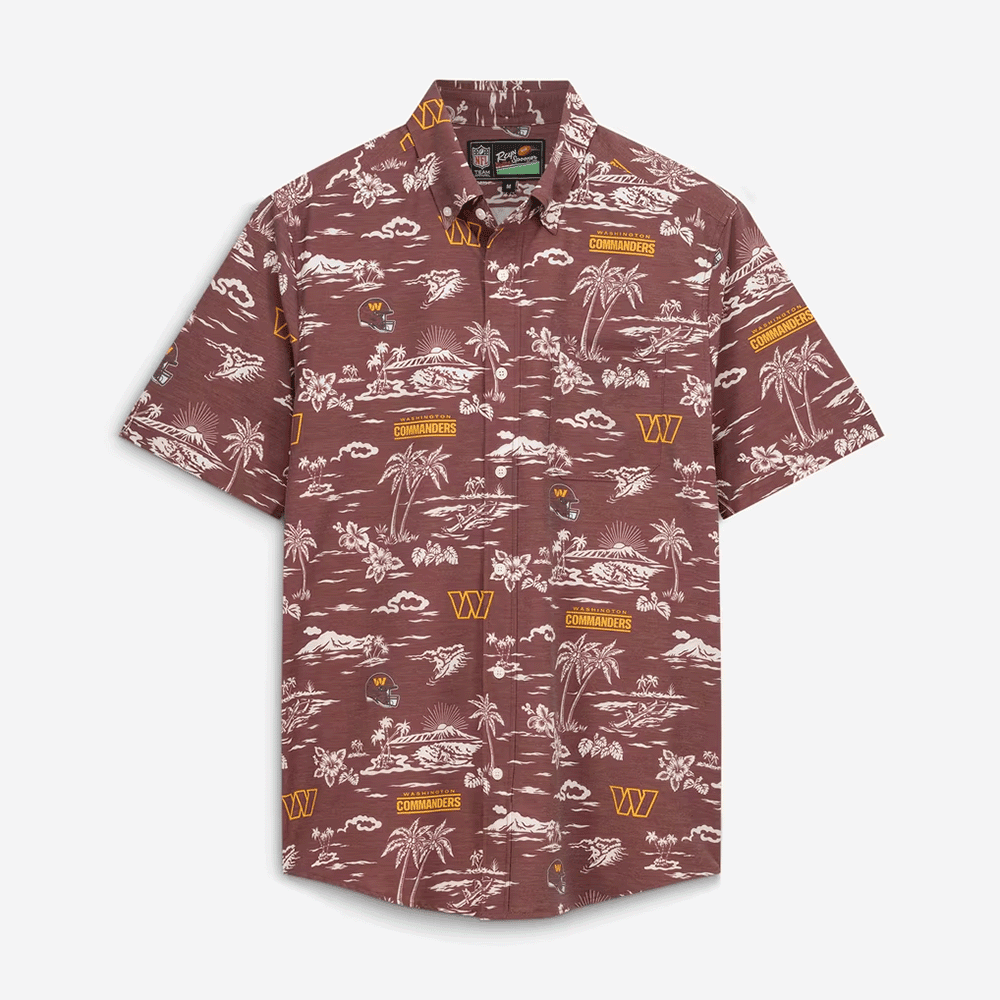 Reyn Spooner Washington Commanders Merch Hawaiian Shirt Burgundy Kekai Performance Aloha Shirt Best Gift_