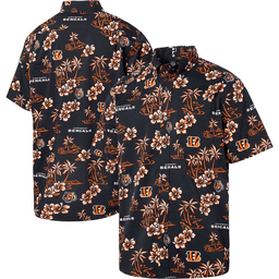 Reyn Spooner Cincinnati Bengals Merch Hawaiian Shirt Black Kekai Aloha Shirt Gift Ideas_
