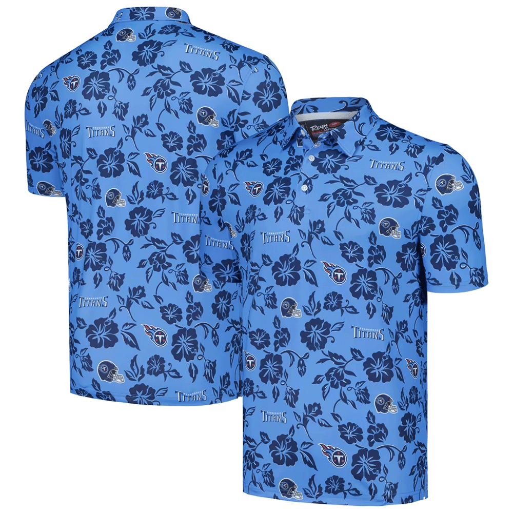Tennessee Titans Merch Reyn Spooner Light Blue Pua Performance Polo Shirt Gift For Brothers_