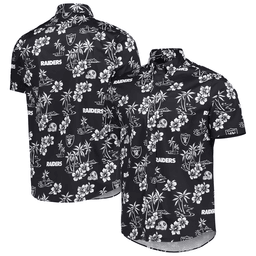 Reyn Spooner Las Vegas Raiders Merch Hawaiian Shirt Black Kekai Aloha Shirt Gift For Sport Mens_