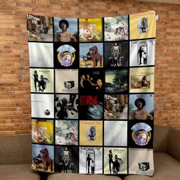 Fleetwood Mac Merch Albums Collage Sherpa Blanket Gift For Soft Rock Lovers