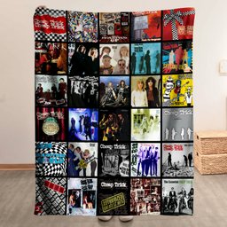 Cheap Trick Merch Albums Collage Sherpa Blanket Gift For Rock Music Lovers