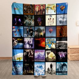 Air Supply Merch Albums Cover Collage Sherpa Blanket Gift For Music Enthusiasts