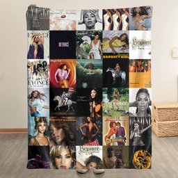Beyonce Merch Albums Collage Sherpa Blanket R And B Listeners Gift Ideas