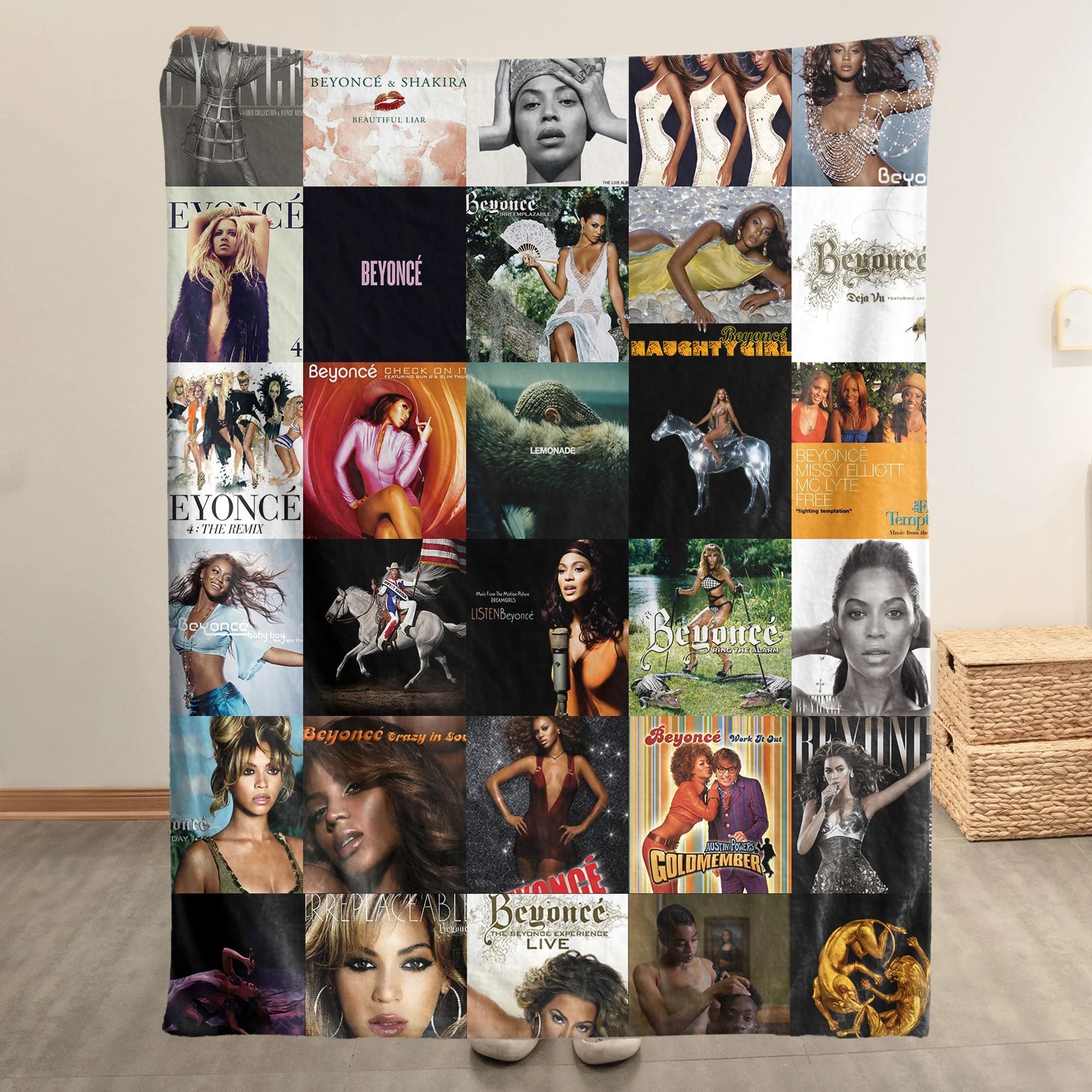 Beyonce Merch Albums Collage Sherpa Blanket R And B Listeners Gift Ideas