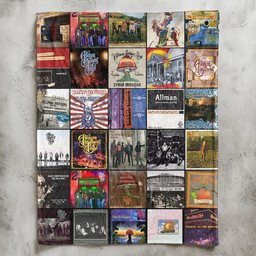 Allman Brothers Band Merch Albums Collage Sherpa Blanket Gift For Blues Rock Enthusiasts