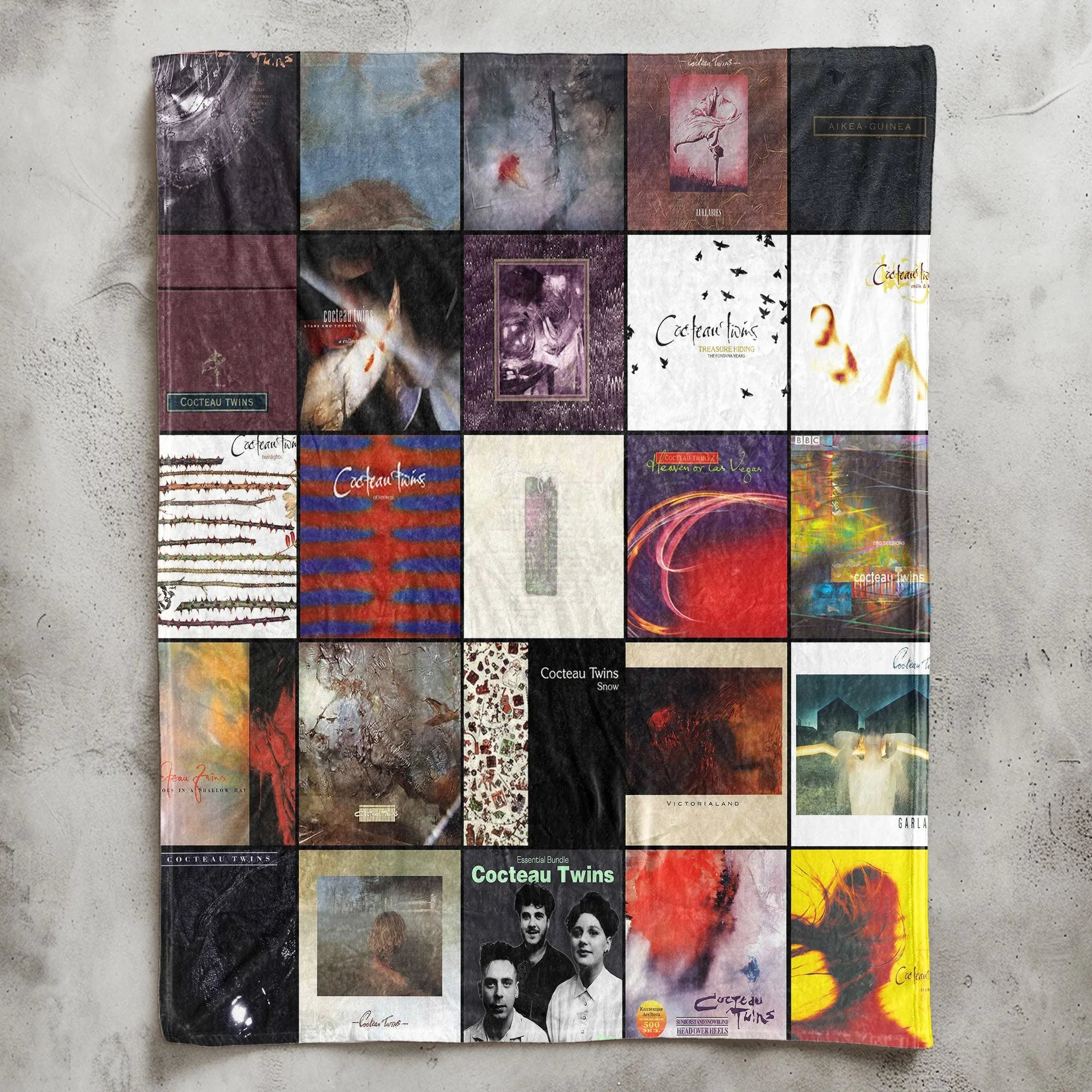 Cocteau Twins Merch Albums Collage Sherpa Blanket Gift For Dream Pop Lovers