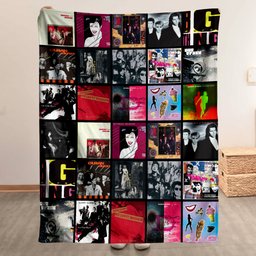 Duran Duran Merch Albums Cover Collage Sherpa Blanket Gift For Synth Pop Fans