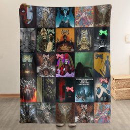 Ghost Merch Albums Collage Sherpa Blanket Gift For Heavy Metal Mens